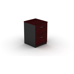 Om Melamine Filing Cabinet  2 Drawer 720Hx468Wx510mmD Redwood Charcoal