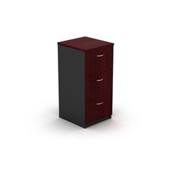 Om Melamine Filing Cabinet  3 Drawer 990Hx468Wx510mmD Redwood Charcoal