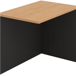 OM Classic Reception Desk Return 900Wx720Hx600mmD Beech and Charcoal