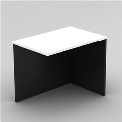 OM Classic Reception Desk Return 900Wx720Hx600mmD White and Charcoal