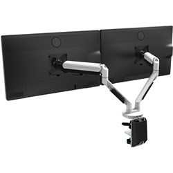 Sylex Cutlass  Dual Monitor Arm White And Black