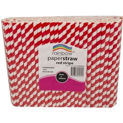 Rainbow 8mm Paper Straws Natural Pack Of 250 