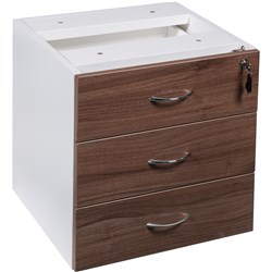 OM Premier Fixed Pedestal 3 Drawer 464W x 400D x 450mmH  Casnan And White