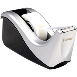 Scotch C60-ST Tape Dispenser Desktop Small 30mm Core No Tape Black & Silver