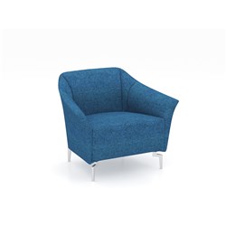 Venice Lounge Single Seater 780W x 730D x 780mmH  Blue Fabric