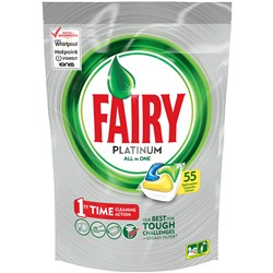 Fairy Dishwasher Tablets Platinum Lemon Pack of 55