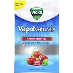 Vicks VapoNaturals Lozenges Cherry Menthol Pack of 19