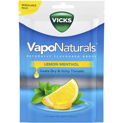 Vicks VapoNaturals Lozenges Lemon Menthol Pack of 19