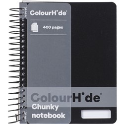 Colourhide Spiral Notebook Chunky 400 Page Black