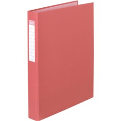 Colourhide Ring Binder PE A4 2D Ring 25mm Coral