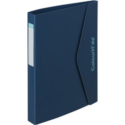 Colourhide Ring PP Binder A4 2D Ring 25mm Velcro Closure Navy