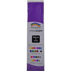 RAINBOW CREPE PAPER 500mm x 2.5m Purple