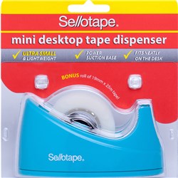 Sellotape Tape Dispenser 19mmx25m Mini Desktop  Blue Bonus Tape 