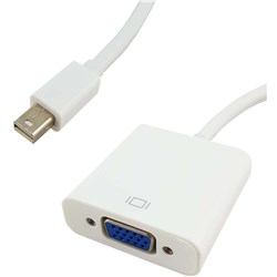 Shintaro Mini DisplayPort To VGA Adapter White