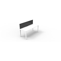 Profile Desk White Frame With Screen 1200Wx700D White Top with Rear Scallop