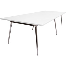 Rapidline Rapid Air Boardroom Table 3200W x 1200D x 750mmH White / Black