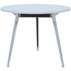 Rapidline Rapid Air Round Table 1200D x 750mmH White Top Aluminium Legs