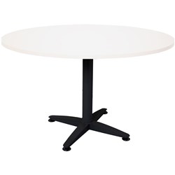 Rapidline 4 Star Round Table 1200D x 730mmH White Top Black Base