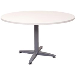 Rapidline 4 Star Round Table 1200D x 730mmH White Top Silver Base