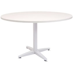 Rapidline 4 Star Round Table 1200D x 730mmH White Top White Base