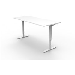 Boost Electric Height Adjustable Desk 1200Wx700D White Top White Frame