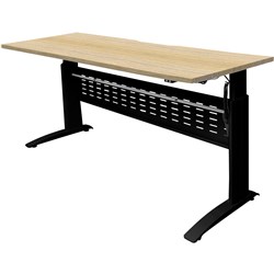 Rapid Electric Sit Stand Desk 1200Wx700Dx685-1205mmH Oak Top with Black Frame