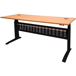 Rapid Electric Sit Stand Desk 1500Wx700Dx685-1205mmH Beech Top with Black Frame