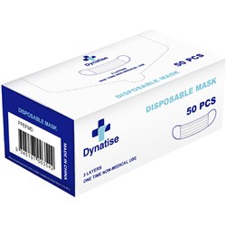 Dynatise Disposable Face Mask 3 Ply Box of 50  