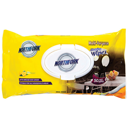 Northfork Multi-Purpose Wipes Pack of 50  (BULK BUY X6 PACKS)