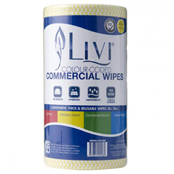 Livi Essentials Commercial Wipes 90 sheets Yellow