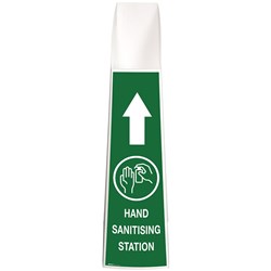 Brady Large White/Green Hand Sanitising Station H1200xW300xD300mm