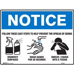 Brady Safety Sign Follow These Easy Steps To Help H300xW450mm Corflute