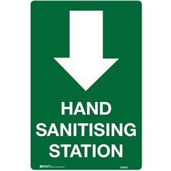 Brady Safety Sign Pictogram Hand Sanitising Station H450xW300mm Polypropylene