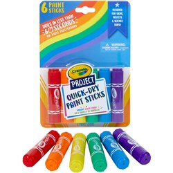 Crayola Project Paint Sticks Quick Dry Pack of 6