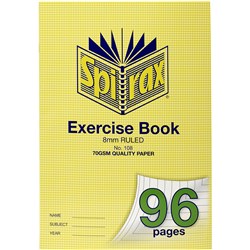 Spirax 108 Exercise Book A4 96 Page 8mm Ruled 