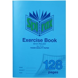 Spirax P110 Exercise Book Poly Cover A4 128 Page 8mm Ruled 