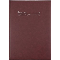 Collins Appointment Diary 2023 A4 Day To Page Burgundy