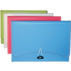 Stat A4 Expanding File with Side Pocket Assorted Colours 