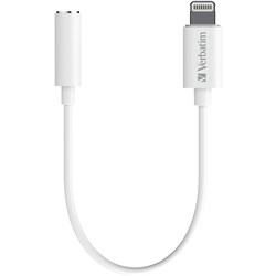 Verbatim Lightning To 3.5mm Headphone Jack 10cm White