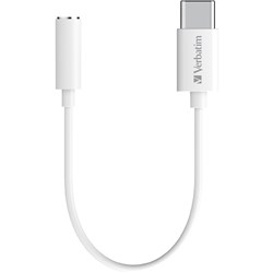 Verbatim USB-C To 3.5mm Headphone Jack 10cm White