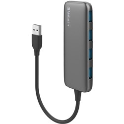 Verbatim USB 3.1 Gen 1 Hub With 4 Port USB3.1 Gen 1 Space Grey