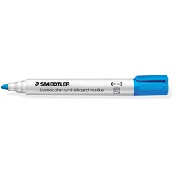 Staedtler Lumocolor Whiteboard Marker 351 Bullet Point Light Blue Box of 10