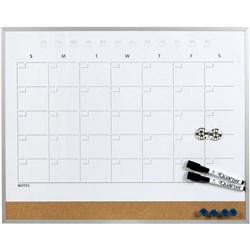 Quartet 3-In-1 Combo Calendar Planner 406 x 508mm White/Silver