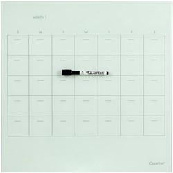 Quartet Glass Dry Erase Planner 450 x 450mm White 