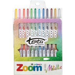 Texta Zoom Twist Crayons Metallic Colours Pack Of 12 