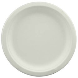 Earth Eco Sugarcane Round Plate 180mm White Bulk Pack of 500