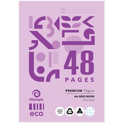 Olympic Eco Exercise Book G748P A4 7mm Ruled 48 Pages Pack of 20