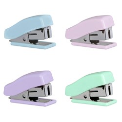 MarbigMini Stapler 10 Sheet Capacity Assorted Pastel Colours Carton of 12