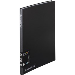 Colourhide Fixed Display Book A4 20 Sheets Black Box of 6