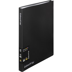 Colourhide Fixed Display Book A4 40 Sheets Black Box of 6